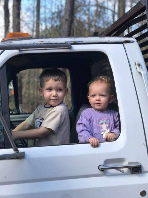 Children in truck